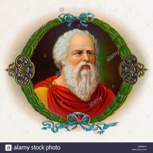 Ancient Greek philosopher Chromolithograph
