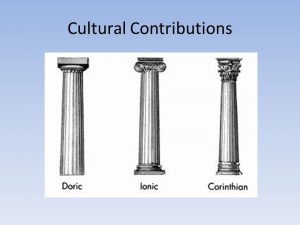 Cultural Contributions