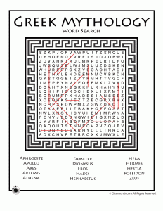 Greek Mythology Worksheets & Coloring Pages