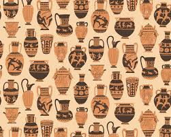 Greek pottery pattern by Harriet Taylor