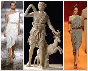 Lanvin Ancient Greece Ionic Chiton and Himation influences
