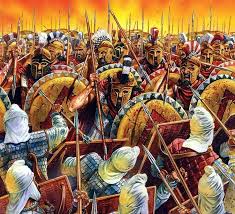 Spartans against the Persian army