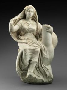 Statue of Aphrodite riding on a goose, Greek, Late Classical Period