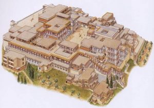 recreation of the Bronze Age palace of Knossos - Crete, Greece